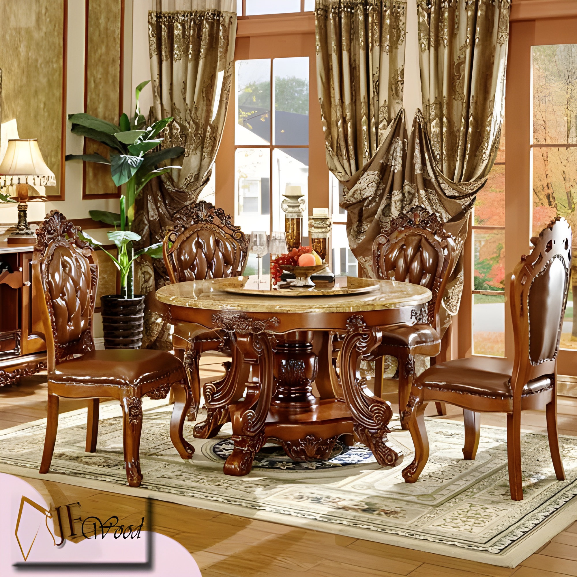 European Luxury Dining Table Set